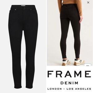 Frame Denim Le High Skinny Jeans,  Black Opal, 29" Inseam